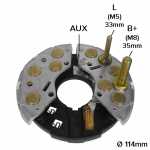 Retificador do alternador 95A Bosch K1 Ford Escort Royale Verona Versailles - ligações