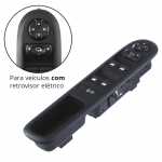 Botão/Interruptor de vidro elétrico quádruplo 20 terminais porta dianteira lado esquerdo (motorista) Peugeot 3008 5008 para veículos com retrovisor elétrico