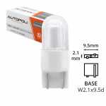 Lâmpada pingo / pingão (W2.1x9.5d) LED branca 24V 0.9W (equivalente a 9W) (esmagada)