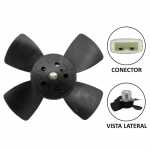 Eletroventilador do radiador 12V 4 pás diâmetro 280mm 110W aspirante Bosch DPG Ford Royale Versailles Volkswagen Apollo Gol Parati Quantum Santana Saveiro Voyage G1 (sem ar-condicionado)