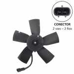 Eletroventilador do radiador 12V 5 pás diâmetro 360mm aspirante Chevrolet GM Ipanema Kadett Monza S10 (com ar-condicionado)