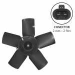 Eletroventilador/ventoinha do radiador 12V 5 pás diâmetro 305mm 252W aspirante Bosch Chevrolet Corsa Pick-up Sedan Wagon Tigra