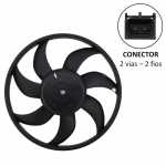 Eletroventilador do radiador 12V 7 pás diâmetro 335mm 100W aspirante Chevrolet GM Corsa Montana Fiat Idea Palio Strada Uno