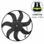 Eletroventilador do radiador 12V 7 pás diâmetro 392mm 250W aspirante Volkswagen Fox Gol Polo Saveiro SpaceFox Voyage G5 G6 G7