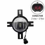 Farol auxiliar LED bivolt antineblina redondo Ø 74mm lado esquerdo/direito universal (com suporte de fixação menor)