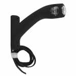 Lanterna lateral delimitadora LED 12V/24V modelo corneto com cabo de 15cm lado direito universal