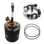 Carcaça polar c/ bobina de campo e porta-escovas 12V Delco Remy 29MT Agrale Ford Cargo Marcopolo Volare Mercedes-Benz