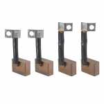 Jogo de escovas 12V 10 x 25 x 17 mm para motor de partida Bosch JF/DD Case Ford Cargo John Deere New Holland Valmet Valtra Zetor