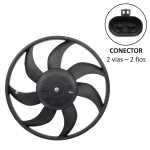 Eletroventilador do radiador 12V 7 pás diâmetro 380mm aspirante Fiat Grand Siena Attractive Essence Mobi Palio Attractive Uno Vivace Way (com ar-condicionado)