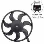 Eletroventilador do radiador 24V 7 pás diâmetro 390mm aspirante Bosch GPB Volkswagen caminhão Delivery Worker