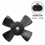 Eletroventilador do radiador 12V 4 pás diâmetro 280mm 150W aspirante universal Bosch DPC Chevrolet GM Classic Corsa (sem ar-condicionado)