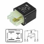 Relé auxiliar 12V 40A 4 terminais sem suporte universal de uso geral