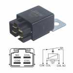 Relé auxiliar 12V 30A 4 terminais universal