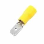 Terminal macho sem trava tamanho 6.3mm laminado pré-isolado para crimpagem