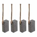 Jogo de escovas 12V 7 x 10 x 20 mm para motor eletroventilador/ventoinha do radiador Bosch GPB Volkswagen Gol Parati Saveiro G2 G3 G4 (com ar-condicionado)