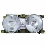 Farol principal duplo lado direito com lente de vidro para lâmpada H1 Mercedes-Benz 1218 1620 1630