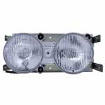 Farol principal duplo lado direito com lente de vidro para lâmpada H1 Mercedes-Benz 1218 1620 1634