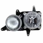 Farol principal duplo lado esquerdo com lente de vidro para lâmpadas H7 e H1 Mercedes-Benz Accelo 715 915