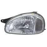 Farol principal com lanterna dianteira de pisca âmbar lado esquerdo com lente de vidro para lâmpada H4 Chevrolet GM Corsa Classic 2000-2009