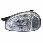 Farol principal com lanterna dianteira de pisca cristal lado esquerdo com lente de vidro para lâmpada H4 Chevrolet GM Corsa Classic 2000-2009