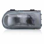 Farol principal do lado esquerdo com lente de vidro para lâmpada H4 sem máscara metalizada Volkswagen Gol Saveiro Parati G2