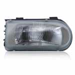 Farol principal do lado direito com lente de vidro para lâmpada H4 sem máscara metalizada Volkswagen Gol Saveiro Parati G2