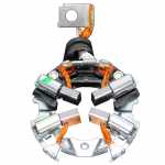 Porta-escovas 12V 5 x 12 x 11.6 mm para motor de partida Bosch DB/DW (c/ saída para a esquerda e distância entre furos de 43 mm)