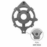 Mancal dianteiro (motriz) do alternador Bosch HD1 El Detalle Mercedes-Benz ônibus O371 O400 OF1620 OF1721 OH1315 OH1621 OH1623 (furo sem rosca) - capa