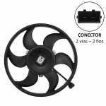 Eletroventilador do radiador 12V 6 pás diâmetro 325mm aspirante Bosch GPB Volkswagen Gol Parati Saveiro G2 G3 G4