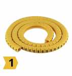 Número 1 - Pacote anilha gravada identificador marcador de fios e cabos 0.75mm até 4mm