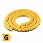 Letra G  - Pacote anilha gravada identificador marcador de fios e cabos 0.75mm até 4mm