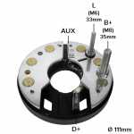 Retificador do alternador 55A Bosch GCA Ford Escort Verona Versailles Volkswagen Gol Parati Quantum Santana Voyage (com motor AP e sem ar-condicionado) - ligações