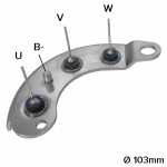 Placa negativa com diodos do retificador do alternador 35A / 40A / 55A / 65A / 70A Lucas Indiel Prestolite A127 - ligações