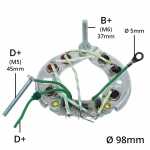 Retificador do alternador 50A Lucas Indiel Prestolite A115 John Deere Peugeot 504 505