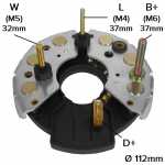 Retificador do alternador 35A Bosch K1 Mercedes-Benz 1114 1118 1214 1218 1313 1314 1316 1318 1414 1418 1419 1518 1614 1929 1934 O370 O371 OF1315 OH1315 Toyota Bandeirante - ligações