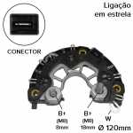 Retificador do alternador 90A Bosch KCB1 Ford Cargo New Holland colheitadeira pá carregadeira Valtra trator