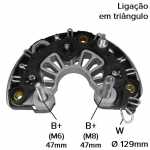 Retificador do alternador 200A Bosch Case Caterpillar Cummins New Holland