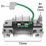 Retificador do alternador 60A / 65A Magneti Marelli AA125R Alfa Romeo Fiat 132 Croma Ducato Duna Elba Fiorino Regata Ritmo Tempra Tipo Uno Iveco Daily Renault Twingo