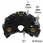 Retificador do alternador 70A / 85A / 90A Bosch KC Audi 80 A4 A6 Iveco Daily Peugeot 306 405 Volkswagen Gol Golf Parati Passat Quantum Santana Saveiro G2 G3 (com motor AP) - ligações