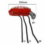 Placa positiva com diodos do retificador do alternador 145A / 160A Lucas Indiel Prestolite Leece Neville para caminhão de bombeiro e caminhão e ônibus importado - ligações
