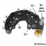 Retificador do alternador 50A / 60A / 70A / 80A / 90A / 95A Valeo A11VI / A13VI Audi A3 BMW 320 325 520 525 M3 Citroën Berlingo BX Evasion Jumper Xantia XM Xsara ZX Peugeot 206 207 306 307 405 406 407 605 806 Expert Partner Seat Skoda Volkswagen Beetle G 