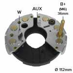 Retificador do alternador 65A Bosch K1 Renault Clio - ligações