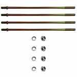 Kit parafuso prisioneiro com arruela de pressão e porca para fechamento dos mancais do motor de partida Bosch JD 12V / 24V Fiat Fiat-Allis Mercedes-Benz