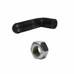 Kit parafuso L com porca sextavada para fechamento do mancal traseiro do motor de partida Wapsa Ford Volkswagen (diâmetro de 6mm)