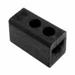 Guarnição de borracha 22 x 11 x 13 mm para isolamento da conexão das escovas com a saída da bobina de campo do motor de partida Bosch JF 12V / 24V (modelo antigo de escovas com 2 rabichos)