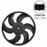 Eletroventilador/ventoinha do radiador 12V 6 pás diâmetro 315mm 320W aspirante Bosch GPC Ford Escort Verona Volkswagen Gol G2 Logus Parati Pointer Saveiro G2 (com ar-condicionado)