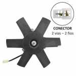 Eletroventilador/ventoinha do radiador 12V 6 pás diâmetro 306mm 210W aspirante Bosch GPC Fiat Duna Elba Fiorino Prêmio Uno Mille Ford Belina Del Rey Pampa (com ar-condicionado)