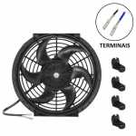 Eletroventilador axial do radiador 24V 6 pás diâmetro 256mm (10 polegadas) 80W aspirante universal (sem ar-condicionado)