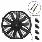 Eletroventilador axial do radiador 12V 10 pás diâmetro 256mm (10 polegadas) 80W aspirante universal (sem ar-condicionado)