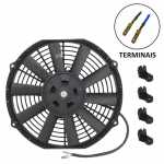 Eletroventilador axial do radiador 24V 10 pás diâmetro 256mm (11 polegadas) 80W aspirante universal (sem ar-condicionado)